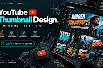 design high CTR catchy youtube thumbnails that get more views