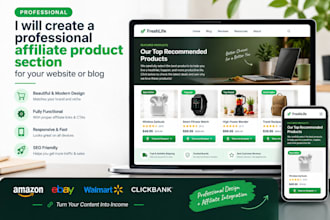 add an amazon affiliate product section to your website