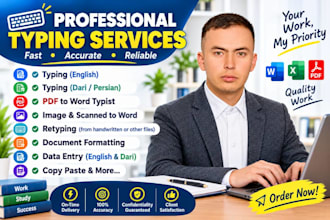 professionally type, retype PDF, and format word documents