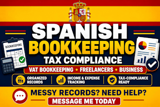 do spanish bookkeeping and tax compliance for freelancers and business