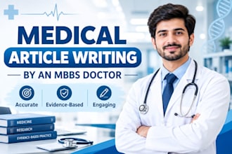 write accurate and engaging medical articles as an mbbs doctor