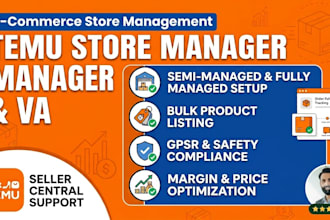 setup manage and optimize your temu seller store and product listings