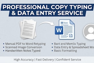 be your fast copy typist and do data entry