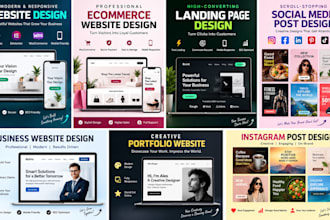 design modern website layout and landing page UI UX