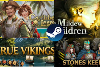 design steam capsule art, game cover art and steam store banners