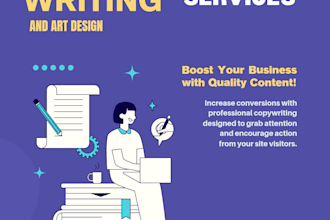 do creative content writing and art design