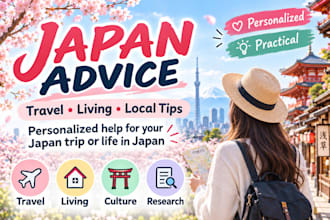 give you personalized advice for traveling and living in japan