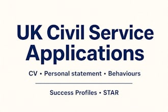 edit your UK civil service application, CV and personal statement