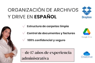 organize and structure your google drive or cloud storage in spanish