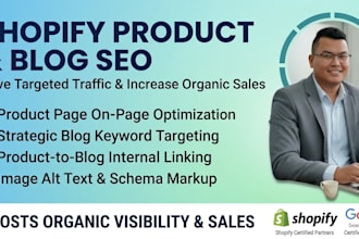 do shopify blog and product SEO optimization