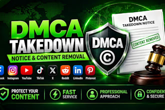 remove takedown insta fb reddit tiktok yt google maps listing under dmca