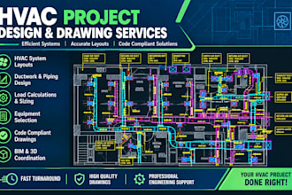 create hvac plans, layouts and mechanical drawings for ca, tx, fl, ny and az