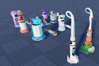 create stylized low poly props for roblox and unity games