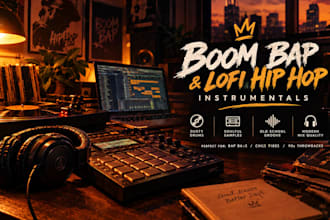 create a boom bap or lofi hip hop beat for you