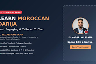teach you conversational moroccan darija step by step