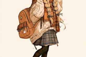 draw anime character illustration