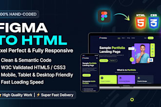 convert figma to html css responsive website with bootstrap