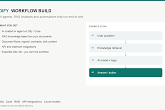 build a dify or coze ai agent, rag chatbot and workflow automation