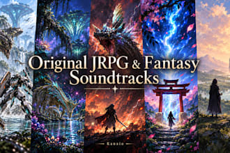 compose a professional jrpg, anime or fantasy soundtrack, for your game
