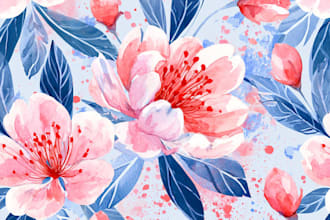 create seamless pattern design and vector pattern