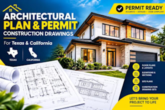 architect of city permit construction drawings architectural in texas california