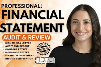 prepare US CPA letter, CPA financial statement, audit and financial reports