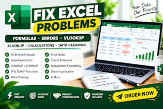 fix excel formulas and solve spreadsheet errors