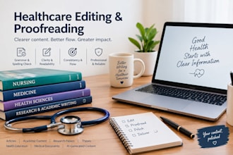 proofread and edit your healthcare and medical content