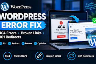 fix wordpress 404 errors broken links and 301 redirects