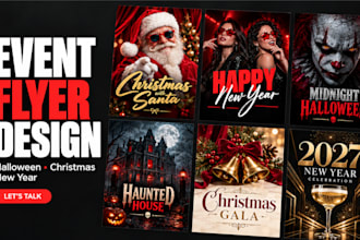 design halloween party flyer or event poster