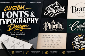 design custom fonts typography logo