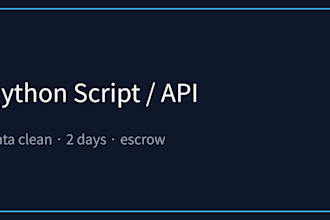 write a python, typescript, go, or rust script for apis or data cleaning