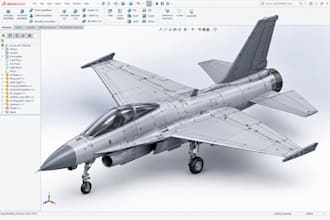 3d aircraft model rc plane mechanical uav drone jet engine model in solidworks