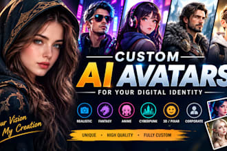 design custom realistic or fantasy ai avatars for your digital identity