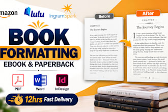 do professional book formatting, ebook design, and book typesetting