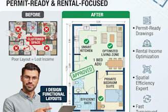 design existing and proposed floor plans for home renovation and remodel