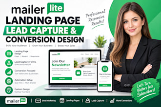 create mailerlite landing page, lead capture and conversion design