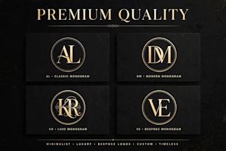 design 3 modern minimalist luxury bussiness logo
