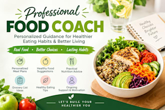 be your professional food coach and create personalized meal plans