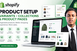 setup shopify product variants, collections and optimize product pages
