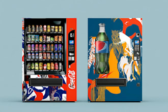 design a unique vending machine wrap