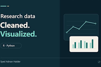 clean excel or CSV data and create clear charts in r or python