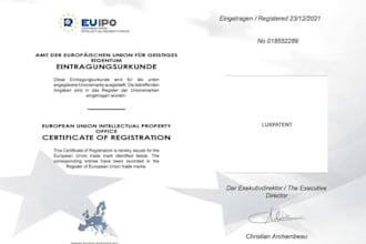 register your trademark, patent in eu,cyprus, italy, luxembourg, spain, switz