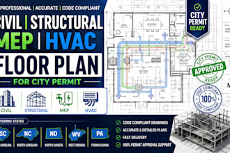 civil structural engineering mep hvac floor plan in south carolina nc nd wv pa