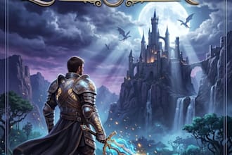 design an epic fantasy book cover professionally