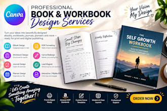 canva ebook design redesign journal design workbook design kdp book formatting