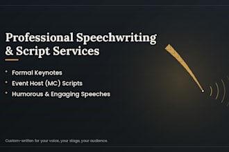 write speech and scripts