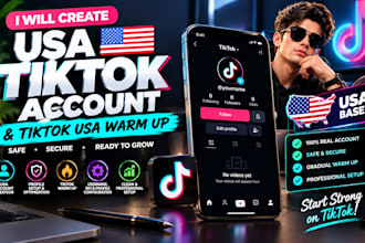 create usa tiktok account, tiktok usa warm up