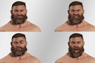rig 3d avatars facial riggingwith arkit52, iclone, animaze, vrc, quest, talkhead