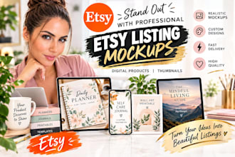 create realistic etsy listing mockups digital product mockups thumbnail